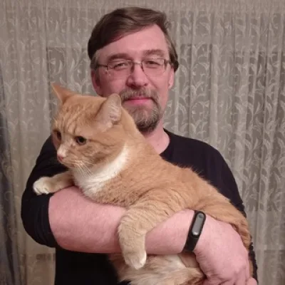 Алексей Гончаров и его кот